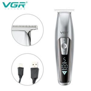 VGR V-970 Professional Hair Trimmer with 5 speed settings and Smart LED Display