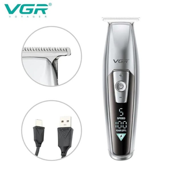 VGR V-970 Professional Hair Trimmer with 5 speed settings and Smart LED Display